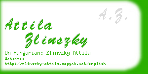 attila zlinszky business card